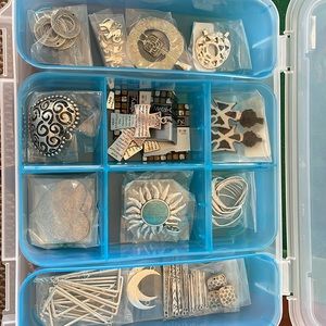 Mixed items to make necklaces or earrings. Mostly purchased through Etsy